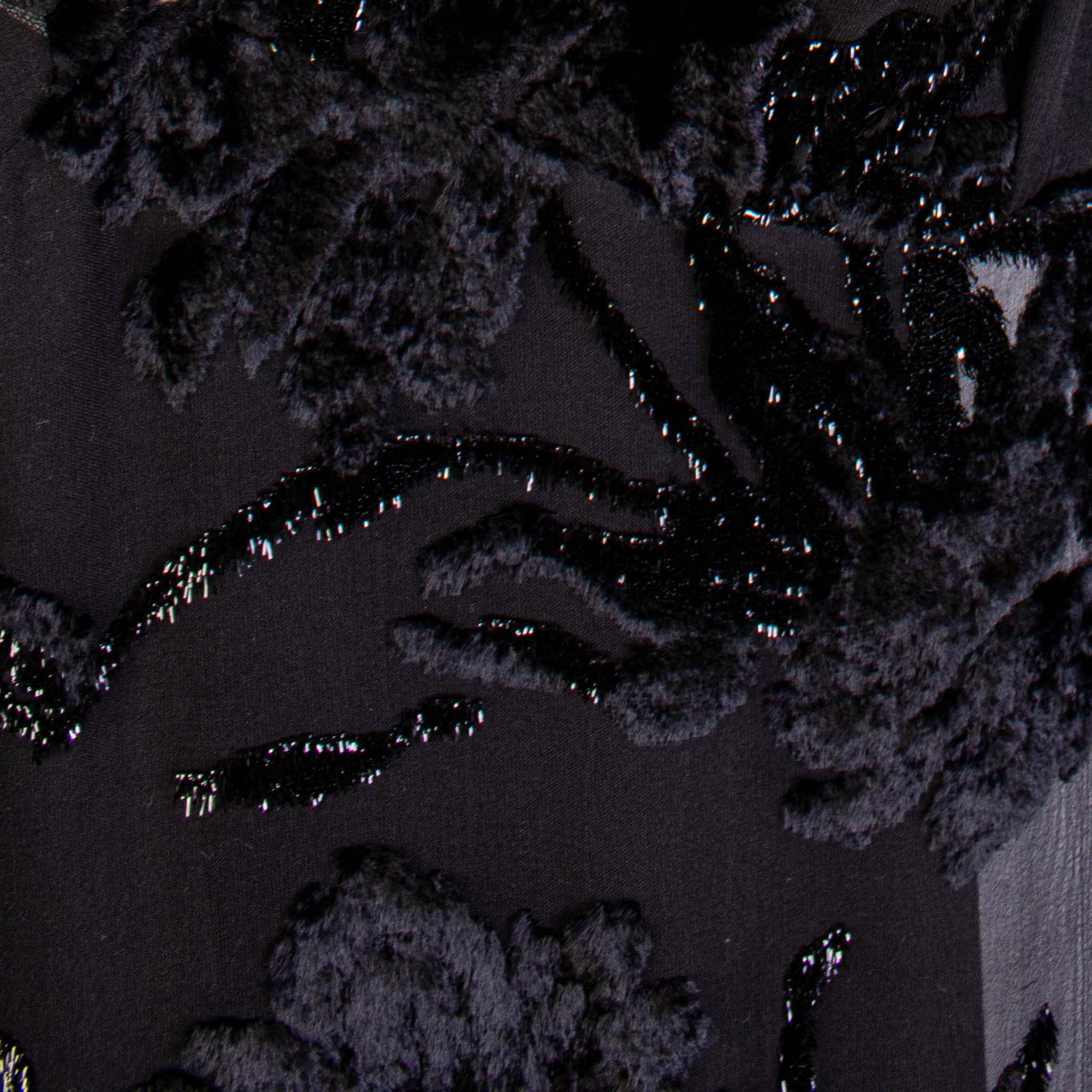 Lardini Black Long Embellished Dress with petticoat - Fizigo