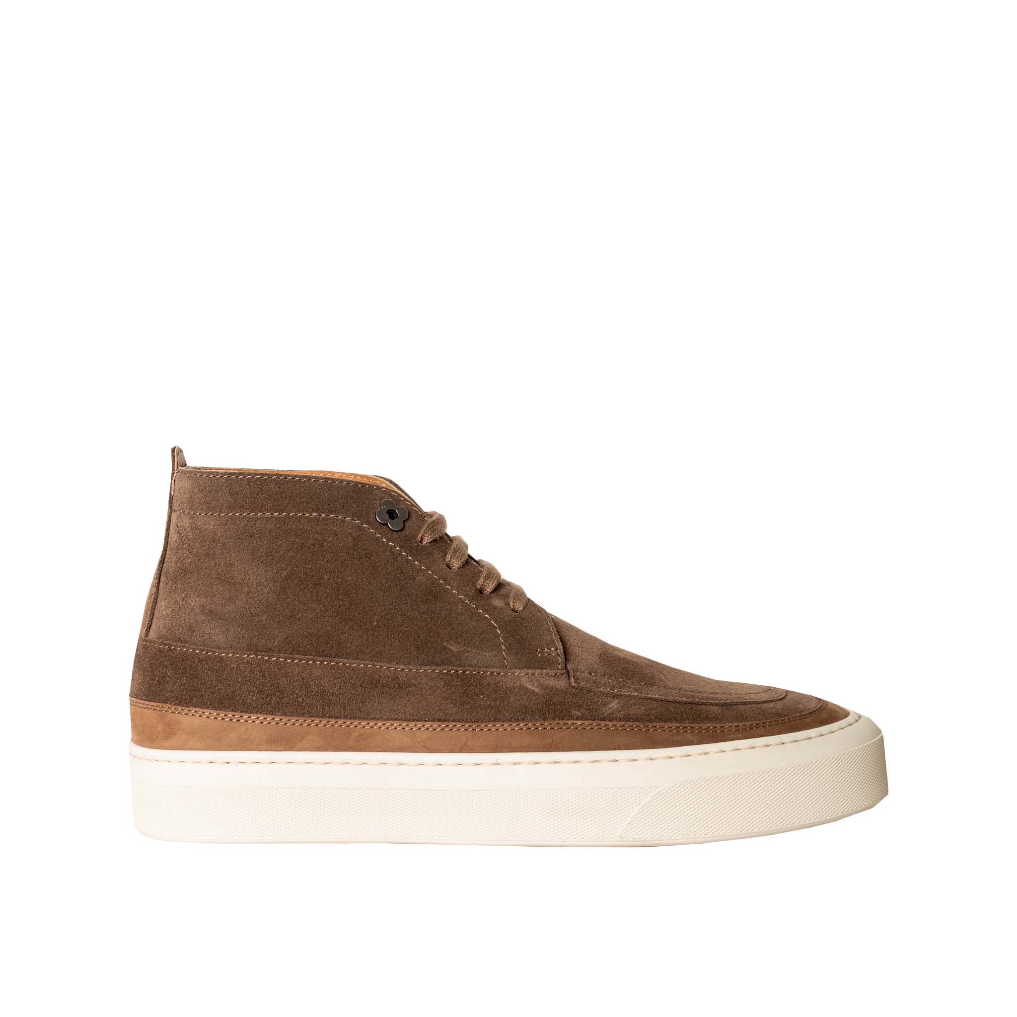 Lardini Brown suede Hi-top sneakers - Fizigo