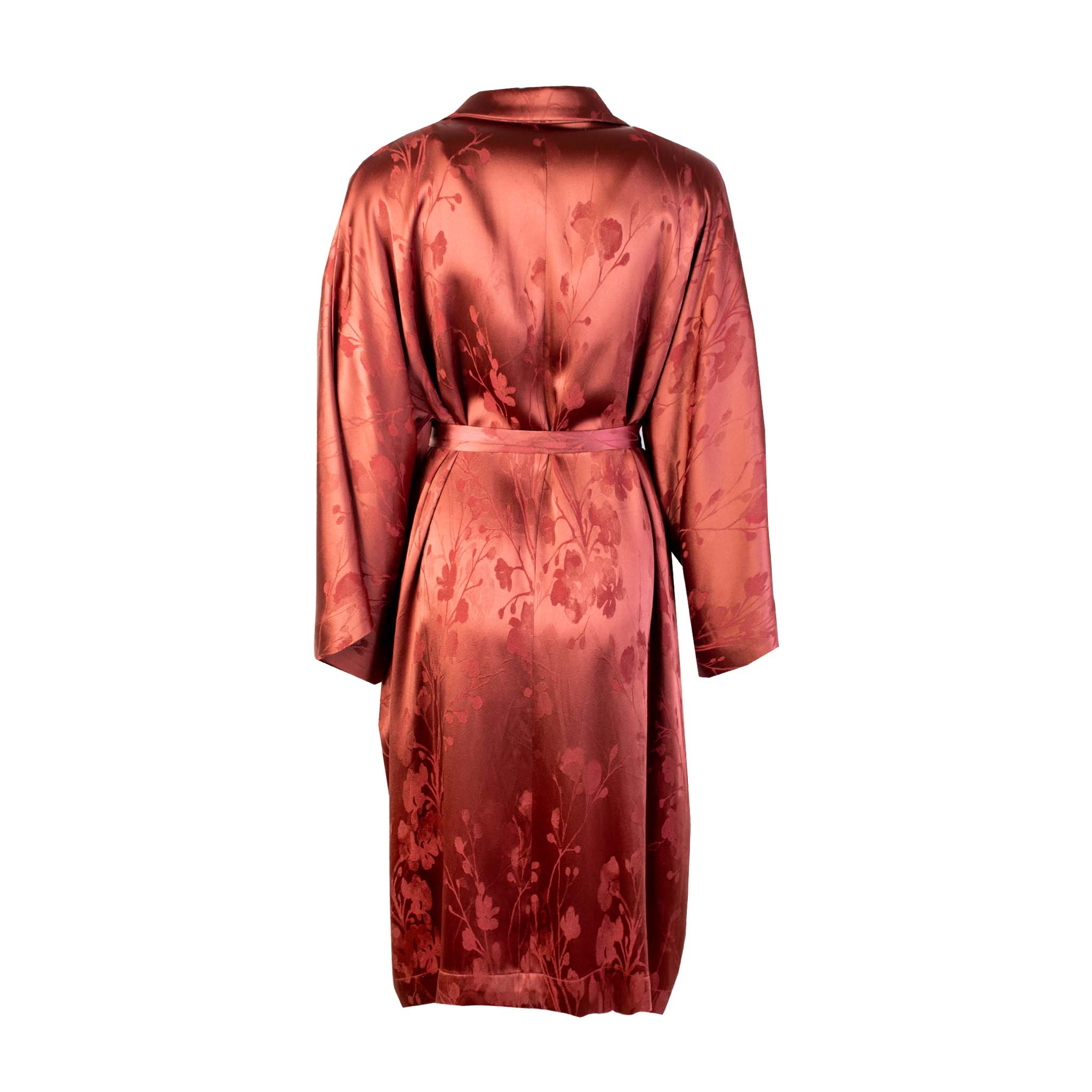 Lardini Red Allover printed robe Trench coat - Fizigo