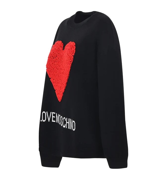 Love Moschino Black Acrylic Sweater - Fizigo