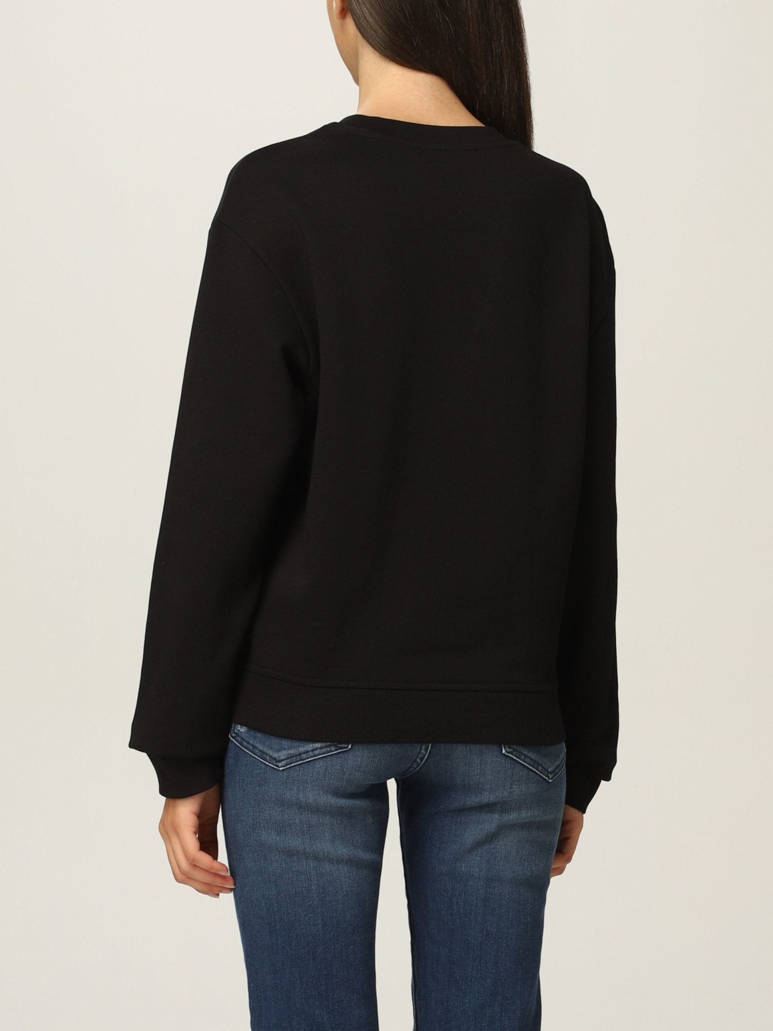 Love Moschino Black Cotton Sweater - Fizigo