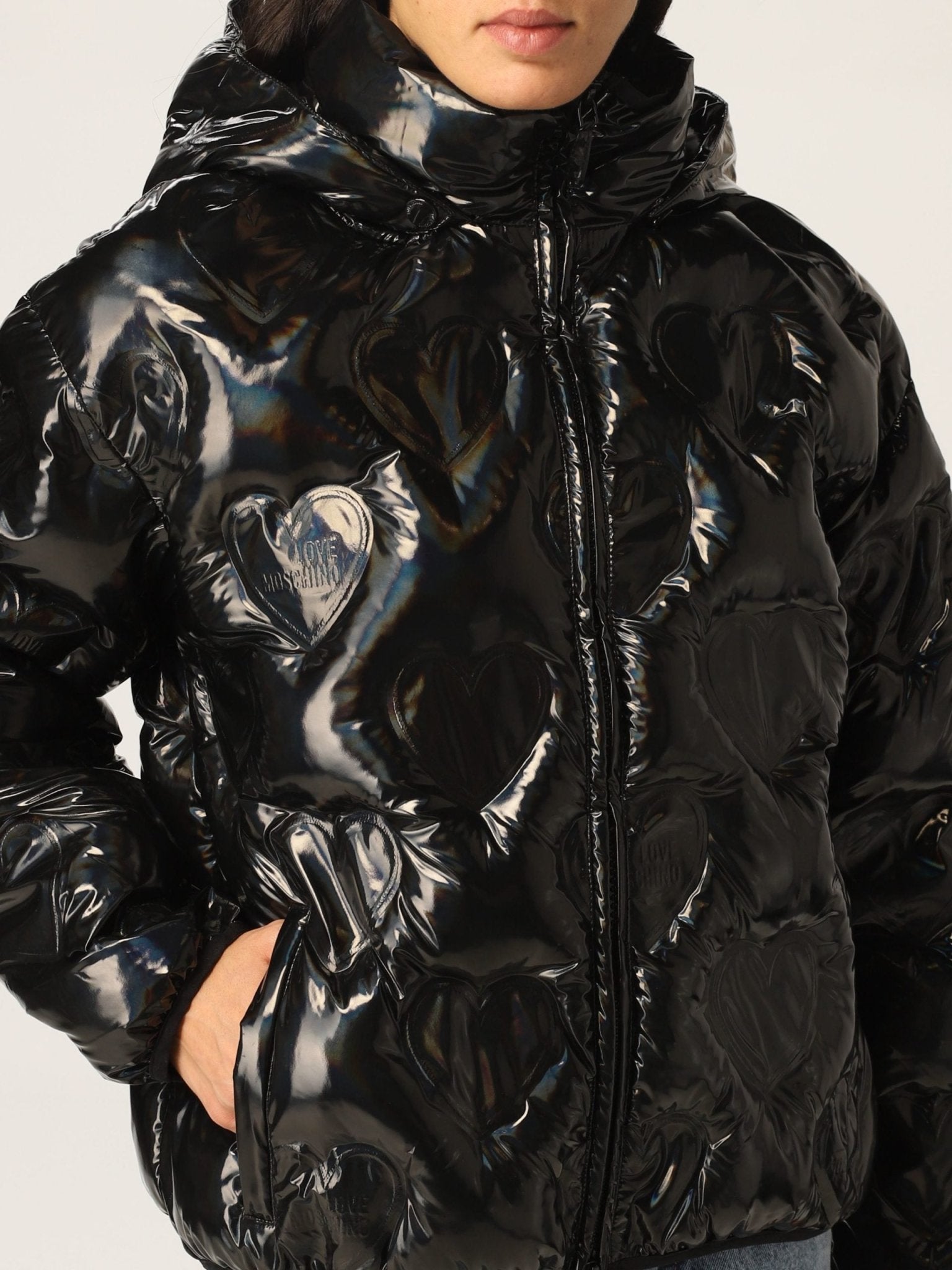 Love Moschino Black Polyester Jackets & Coat - Fizigo