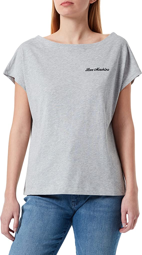 Love Moschino Gray Cotton Tops & T-Shirt - Fizigo