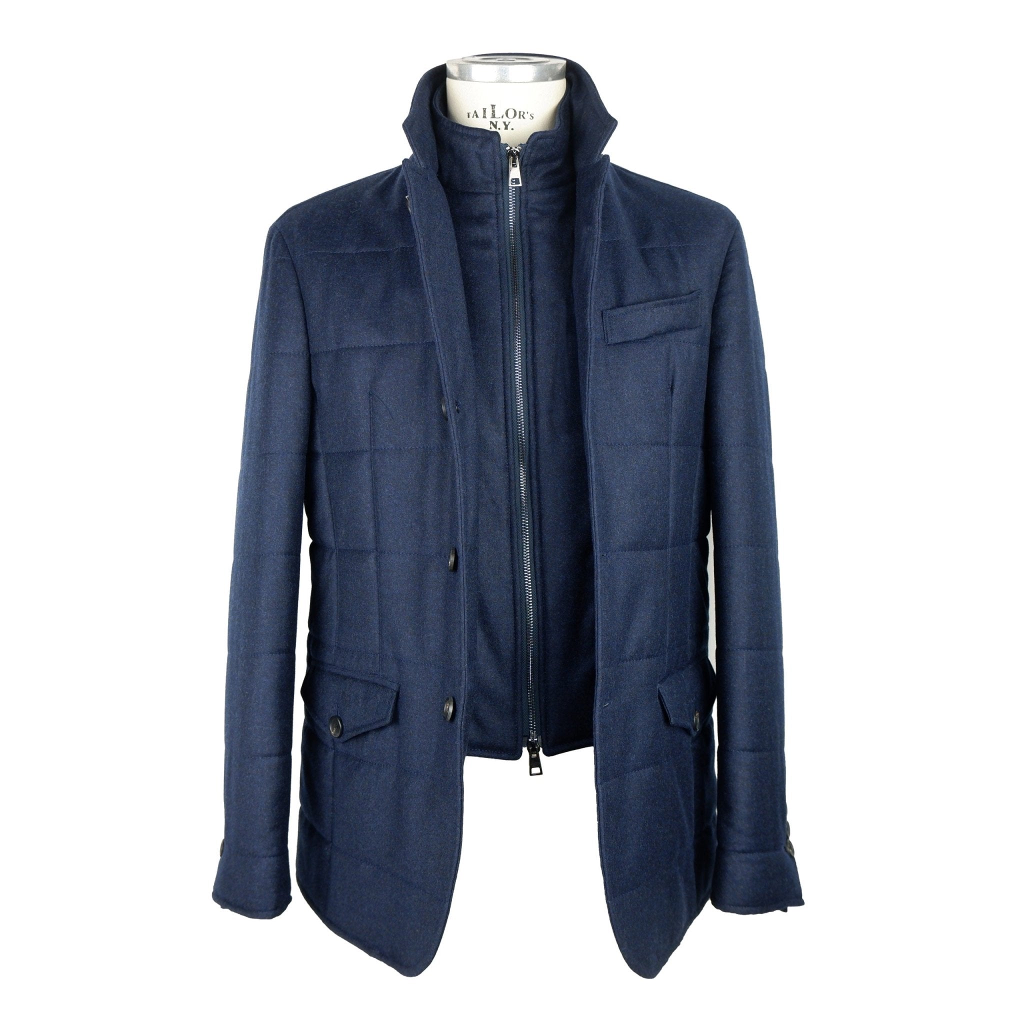 Made in Italy Blue Wool Jacket - Fizigo