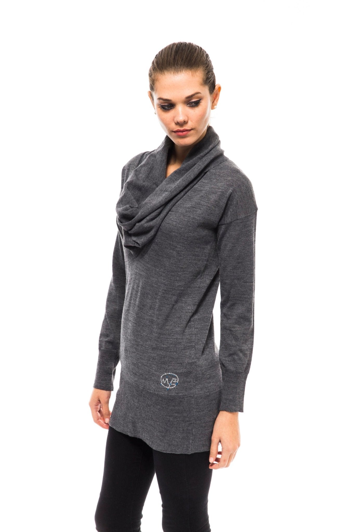 Montana Blu Gray Wool Sweater - Fizigo