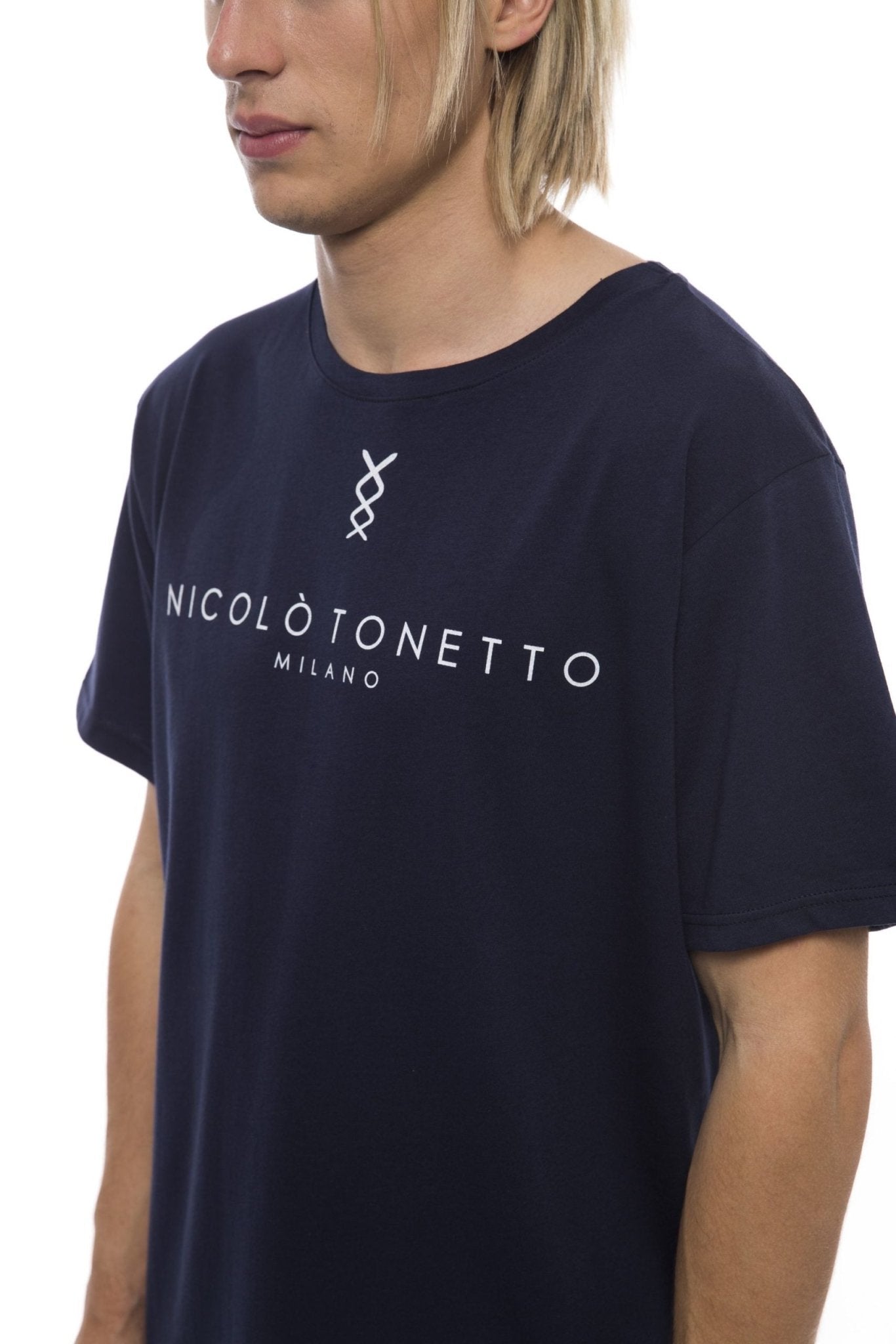 Nicolo Tonetto Blue Cotton T-Shirt - Fizigo