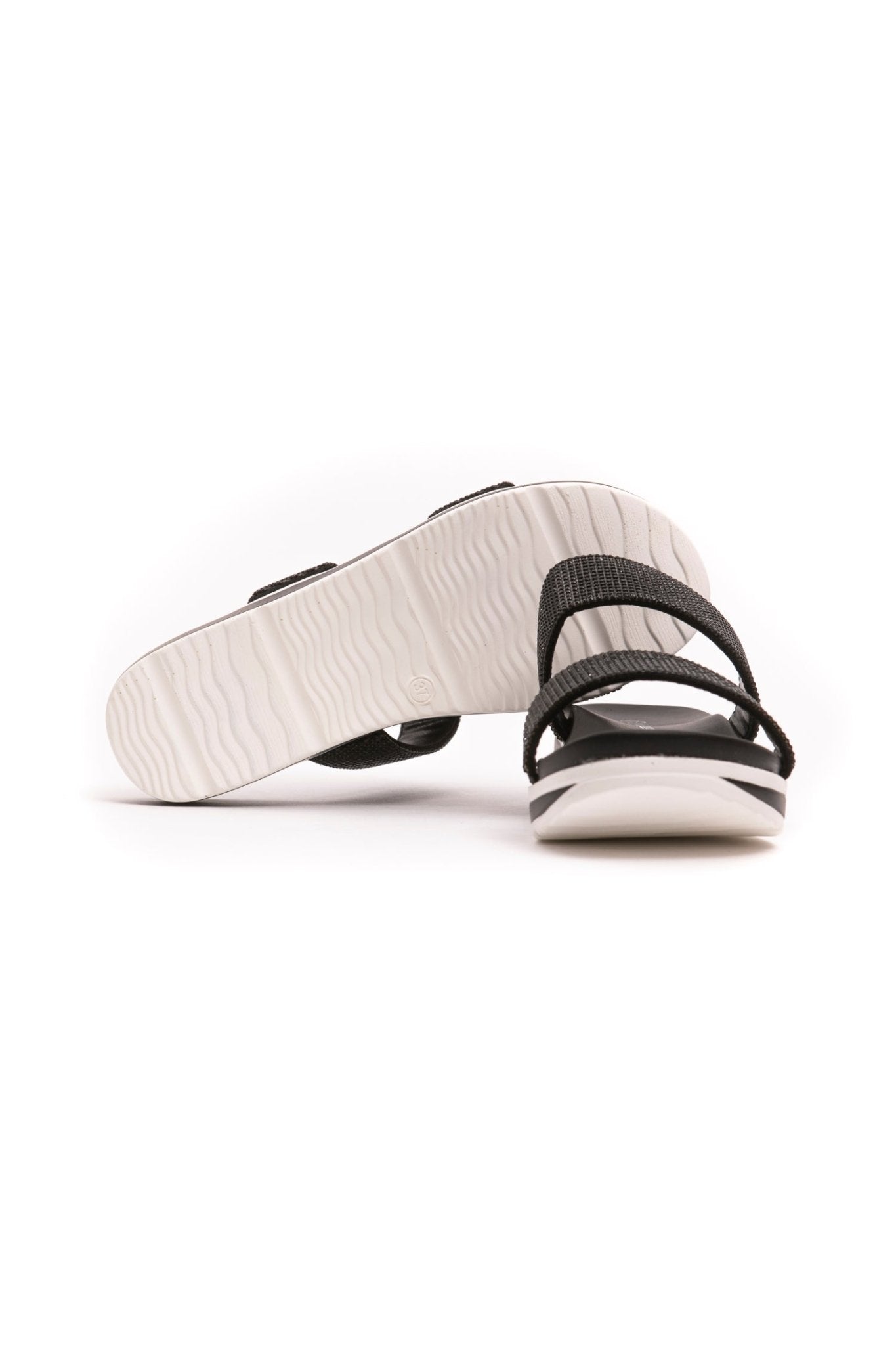 Péché Originel Black Polyurethane Sandal - Fizigo