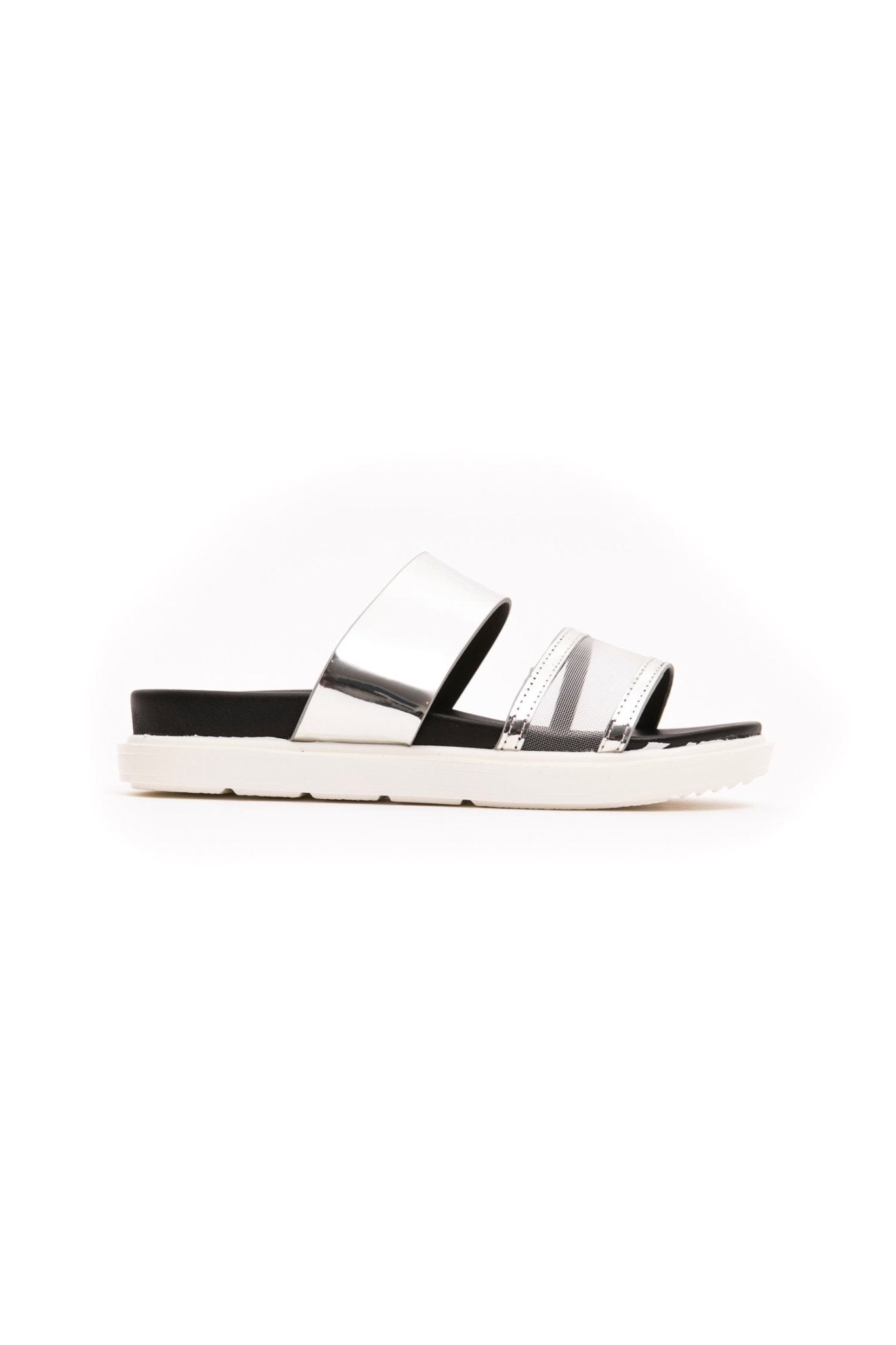 Péché Originel Silver Polyurethane Sandal - Fizigo