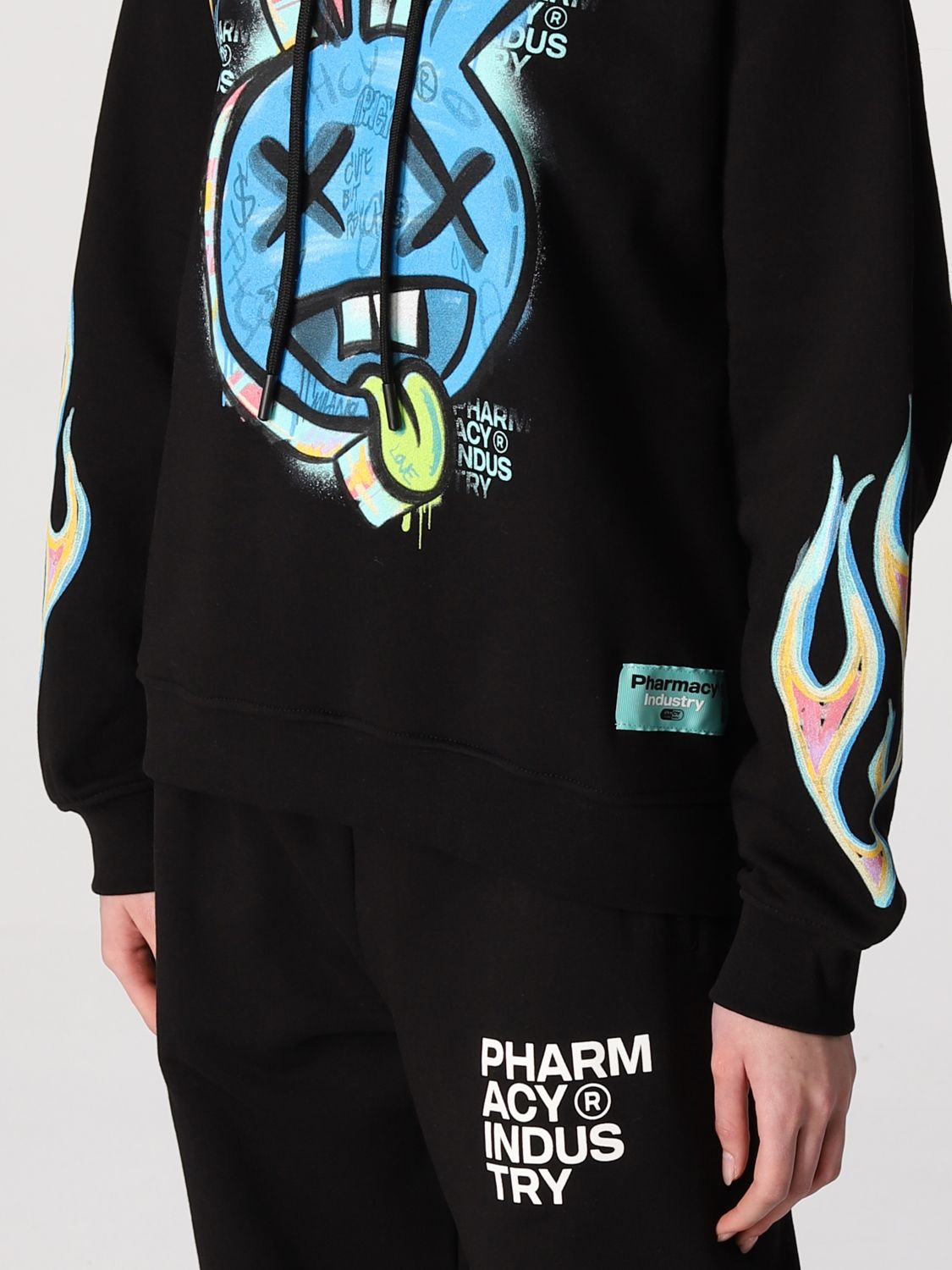 Pharmacy Industry Black Cotton Sweater - Fizigo