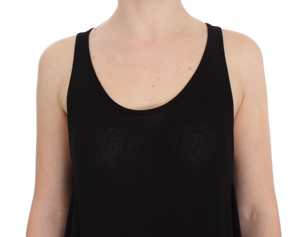 PLEIN SUD Black Stretch Sleeveless Blouse - Fizigo