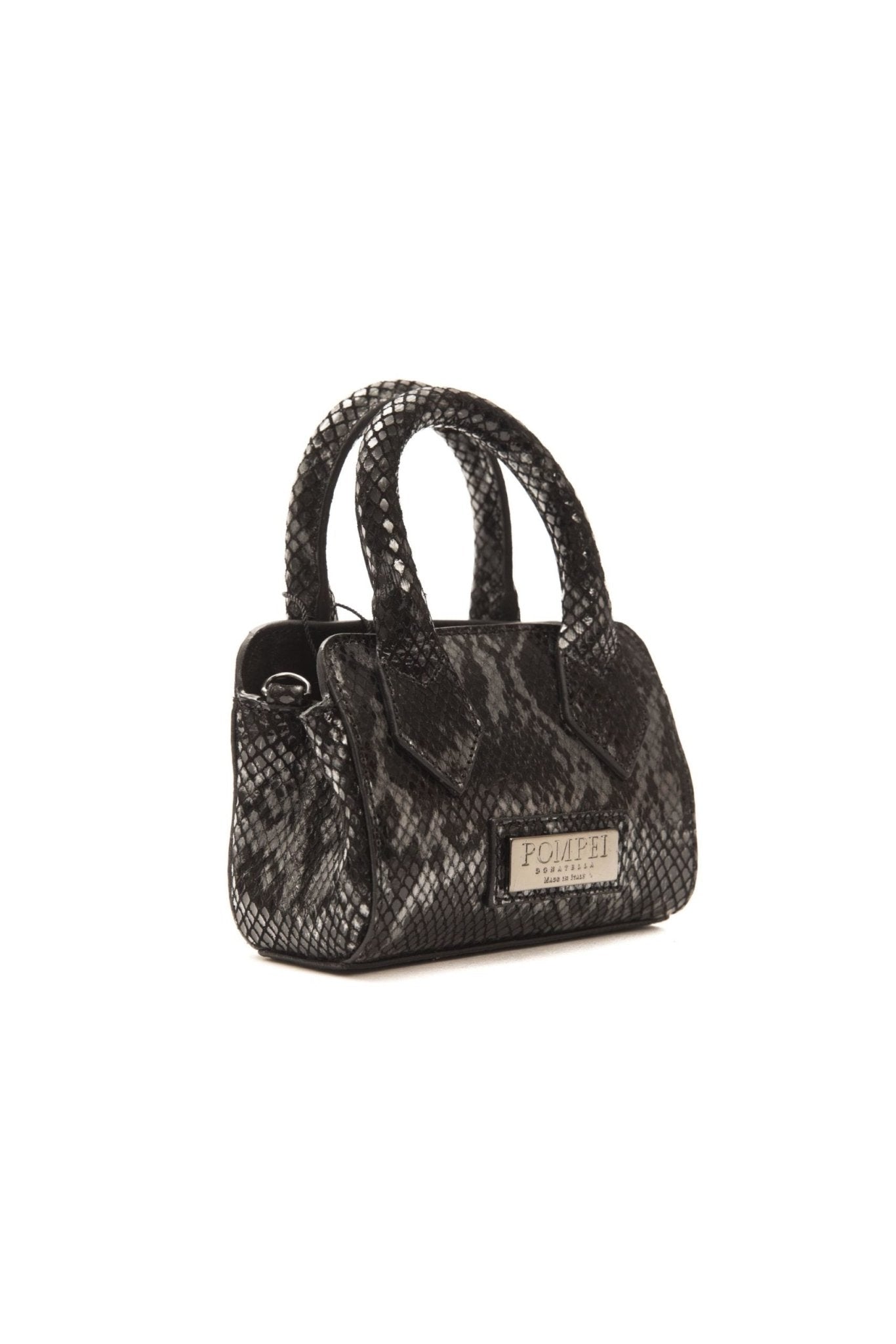 Pompei Donatella Gray Leather Handbag - Fizigo
