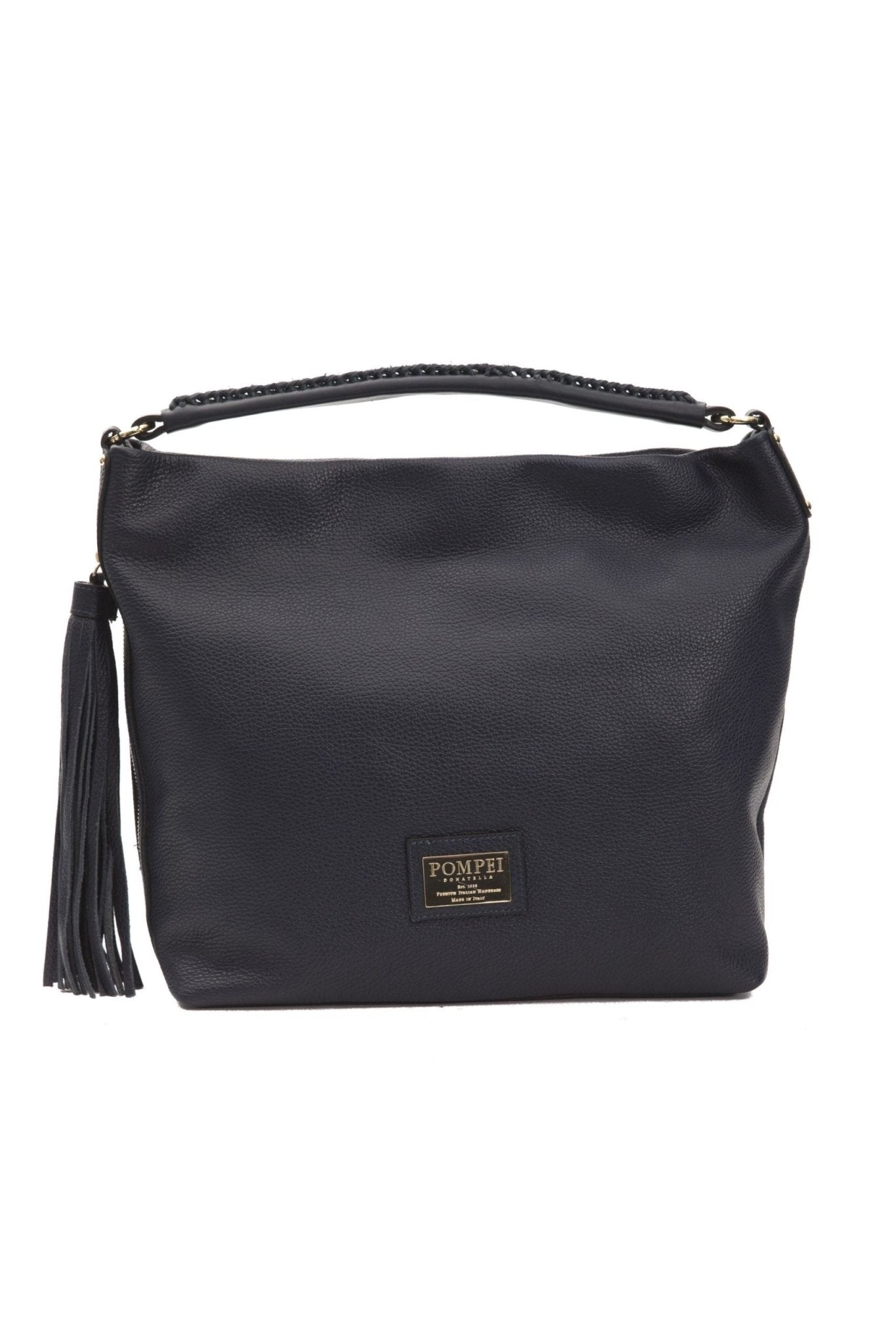 Pompei Donatella Gray Leather Shoulder Bag - Fizigo