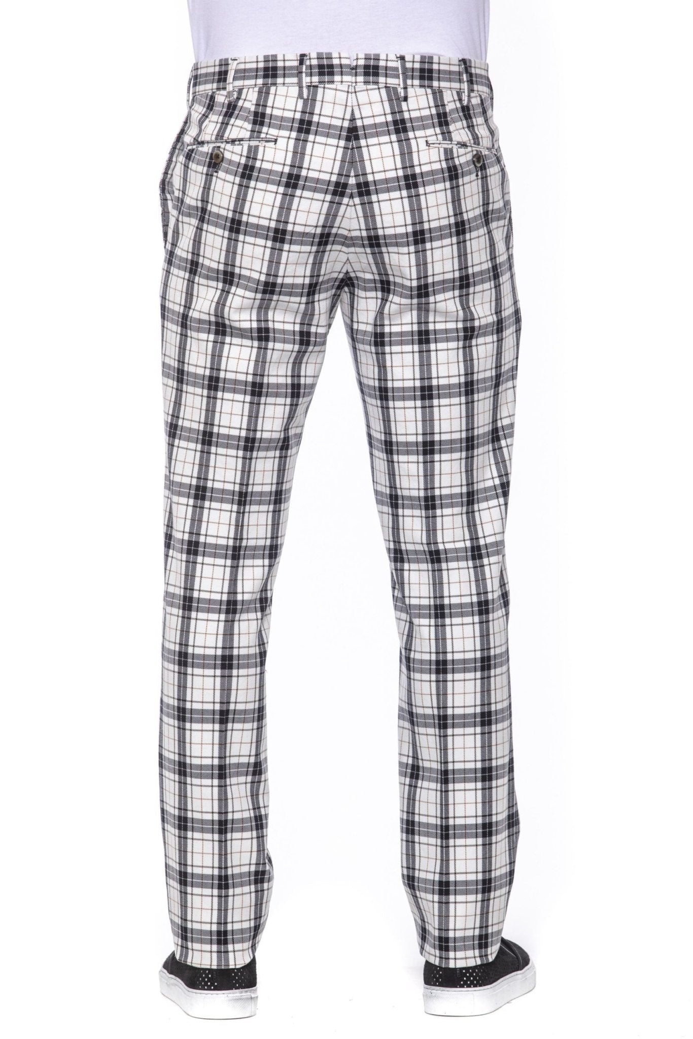 PT Torino Black/White Cotton Jeans & Pant - Fizigo