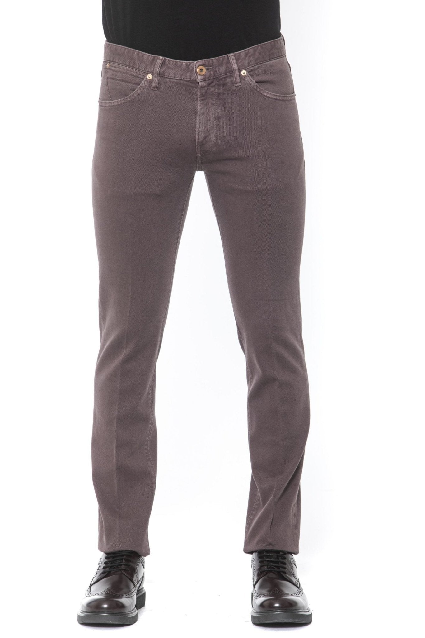 PT Torino Burgundy Cotton Jeans & Pant - Fizigo