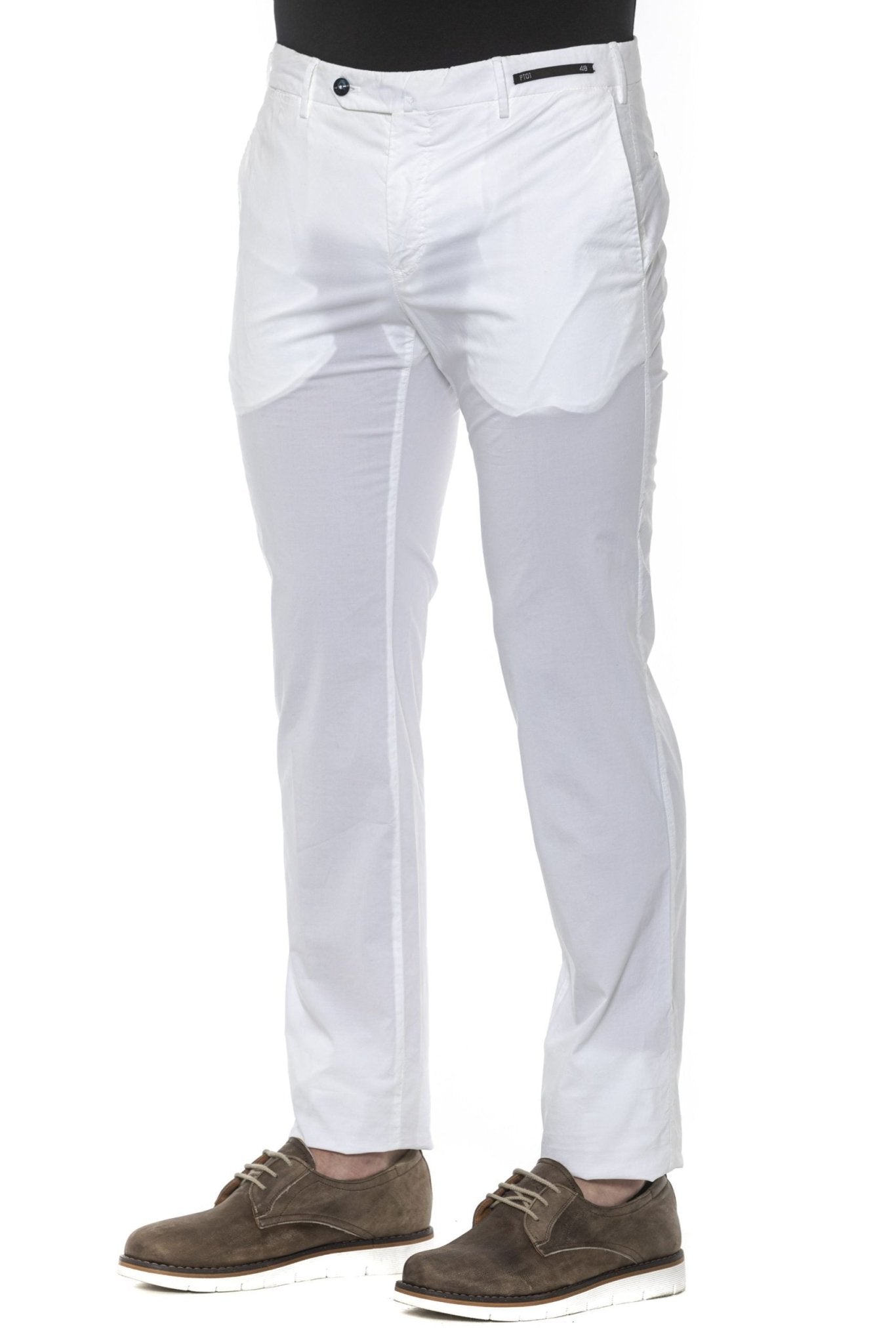 PT Torino White Cotton Jeans & Pant - Fizigo