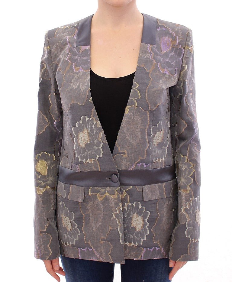 Roberto Fragata Multicolor Silk Floral Cotton Blazer - Fizigo